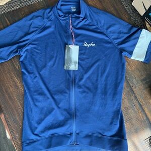 Rapha Navy Cycling Top with Red Accent